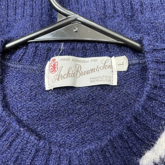 AVTG Archie Brown & Son Argyle Wool Sweater L | Made in England 100% Pure Wool - Picture 3 of 10